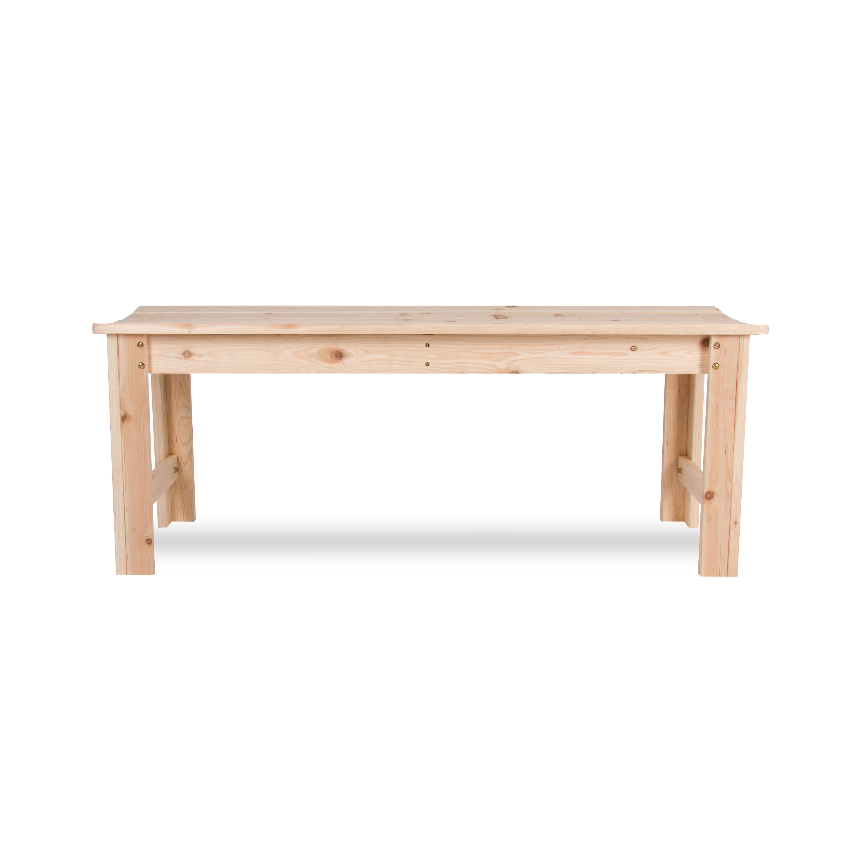 Wooden bench on a white background