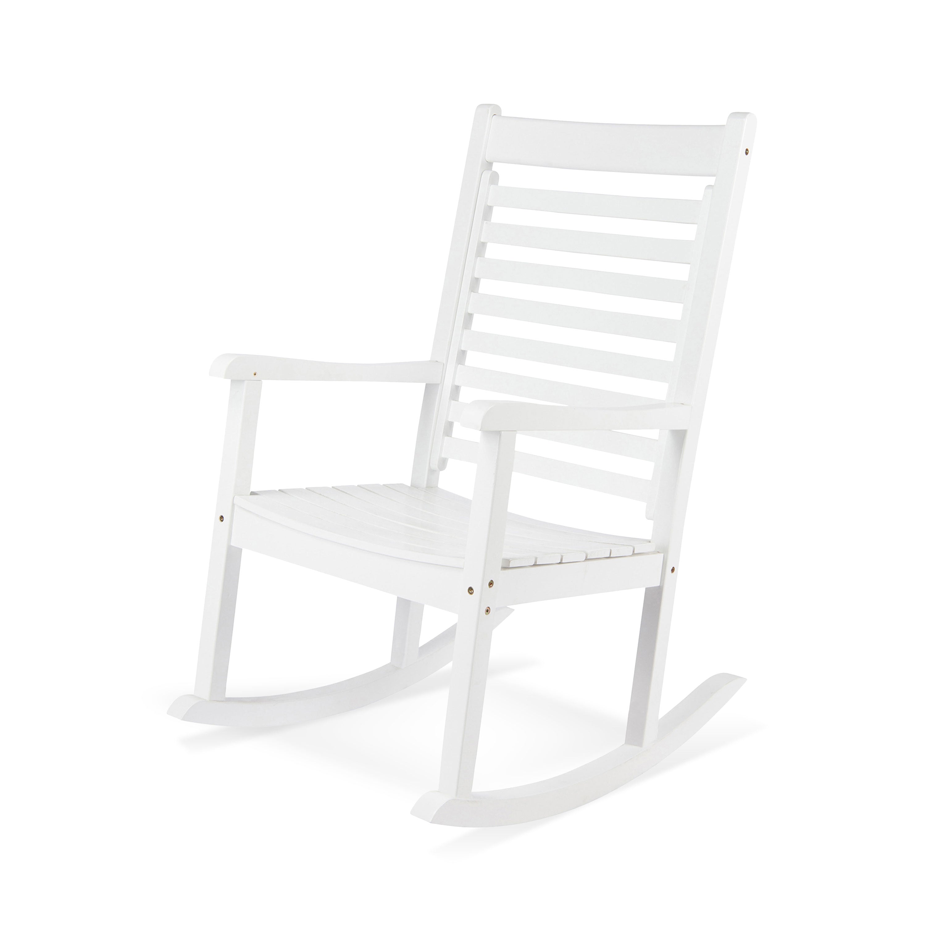 White rocking chair on a white background