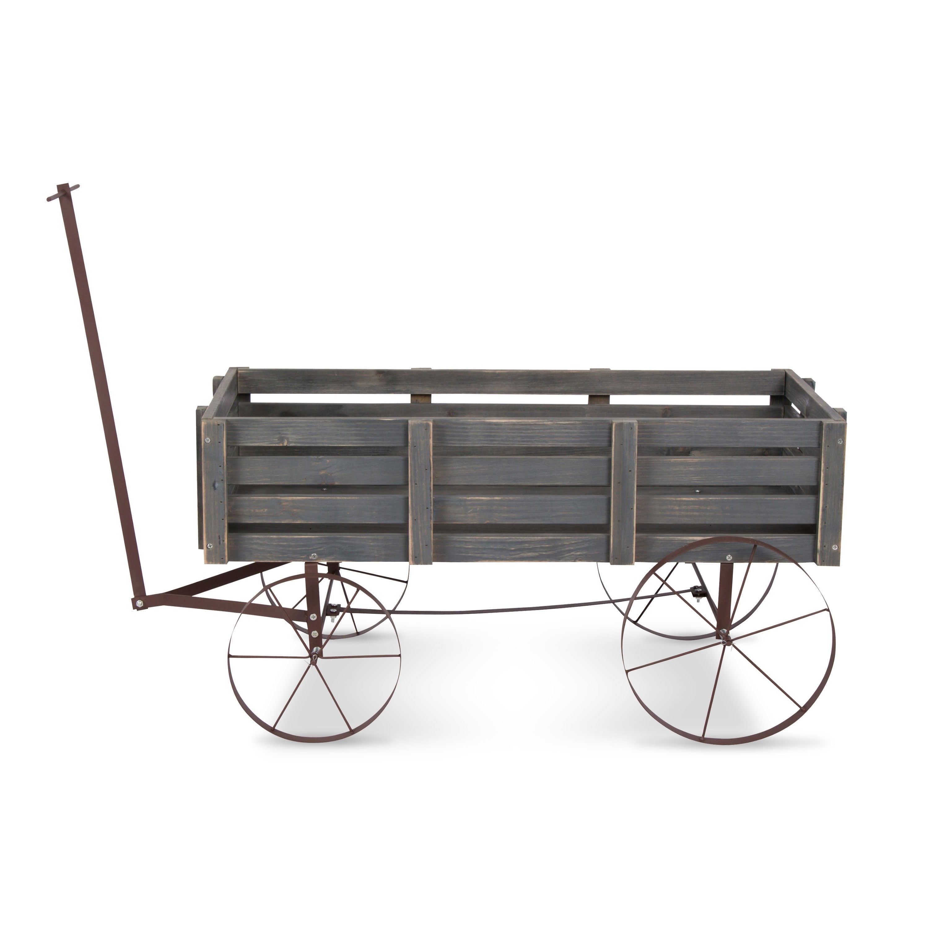 Decorative Wagon Garden Planter, Gray