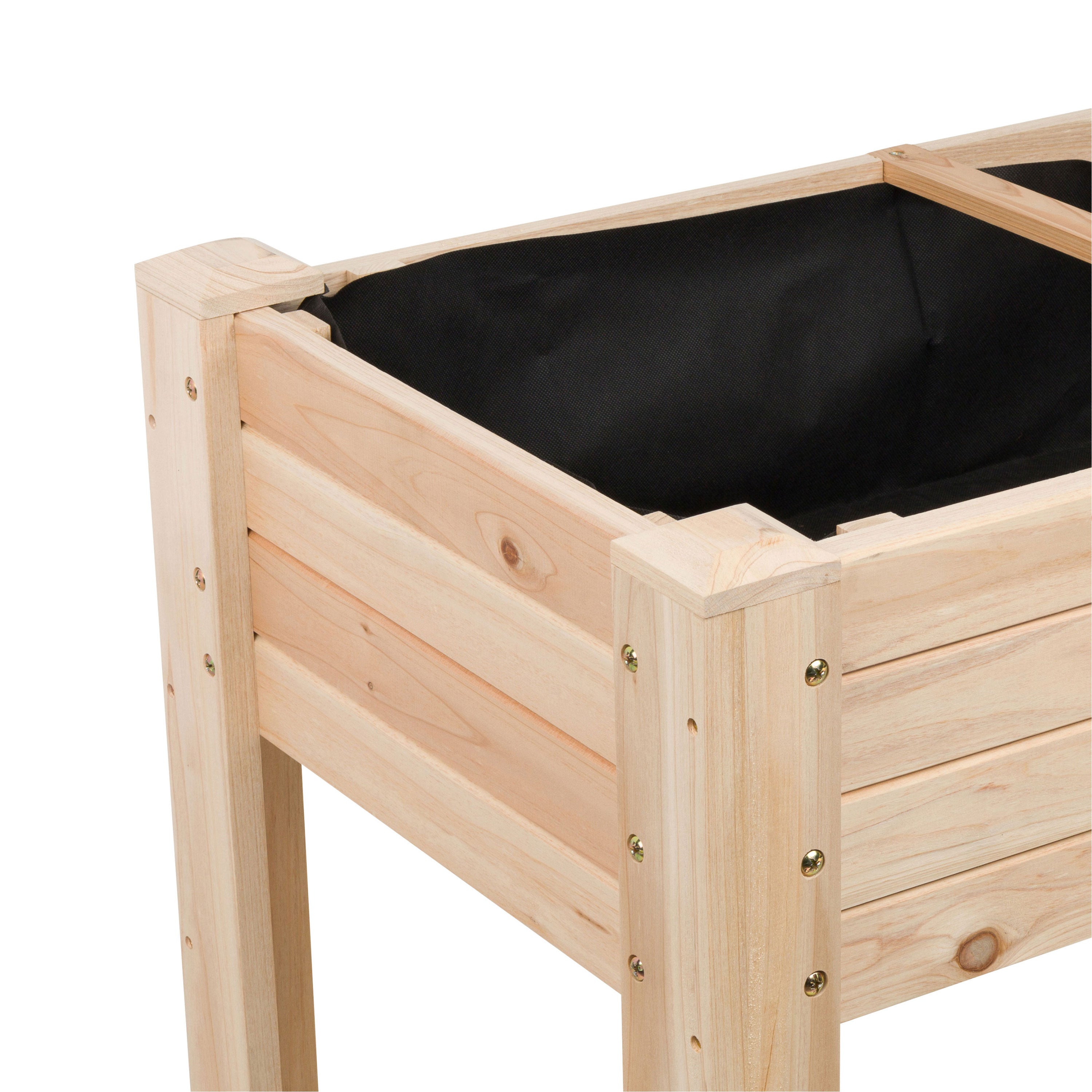36" Raised Garden Bed, Natural