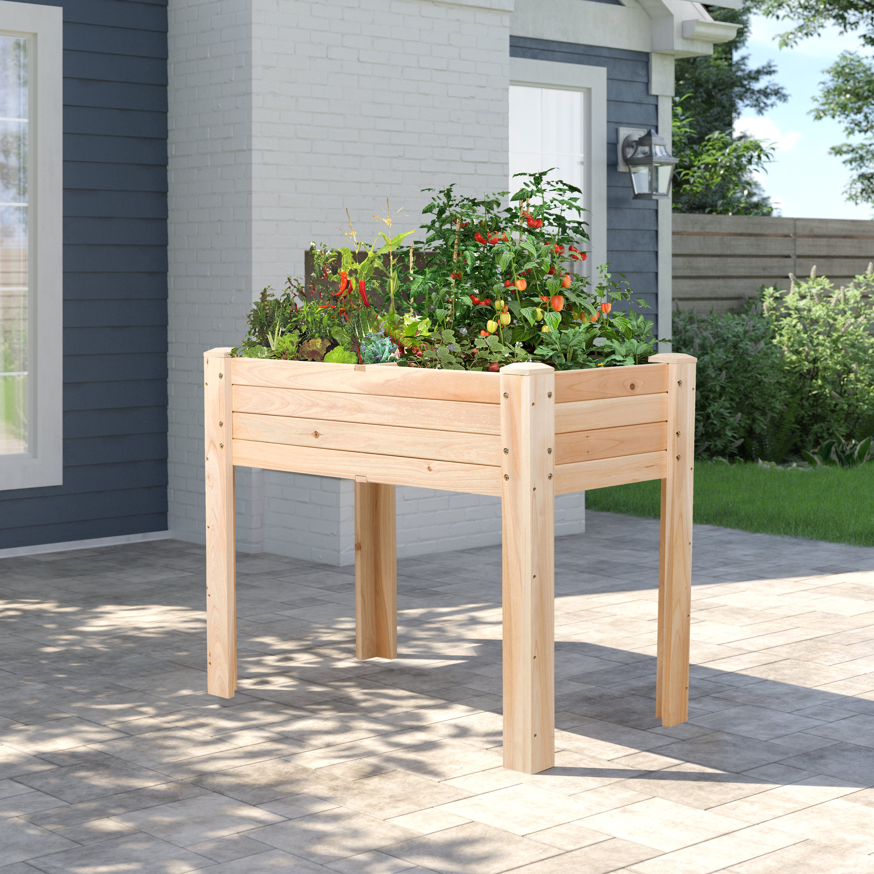 36" Raised Garden Bed, Natural