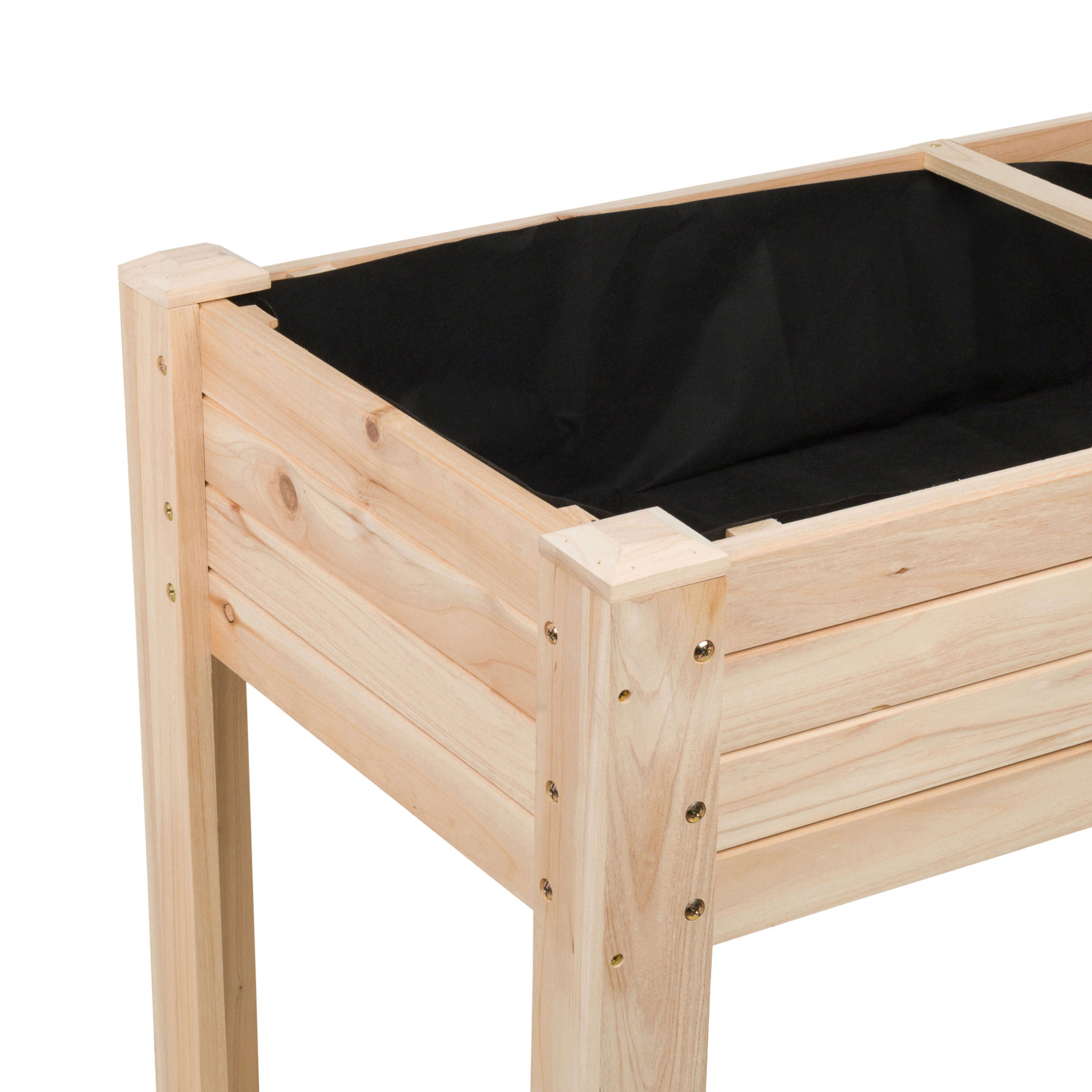 48" Raised Garden Bed, Natural