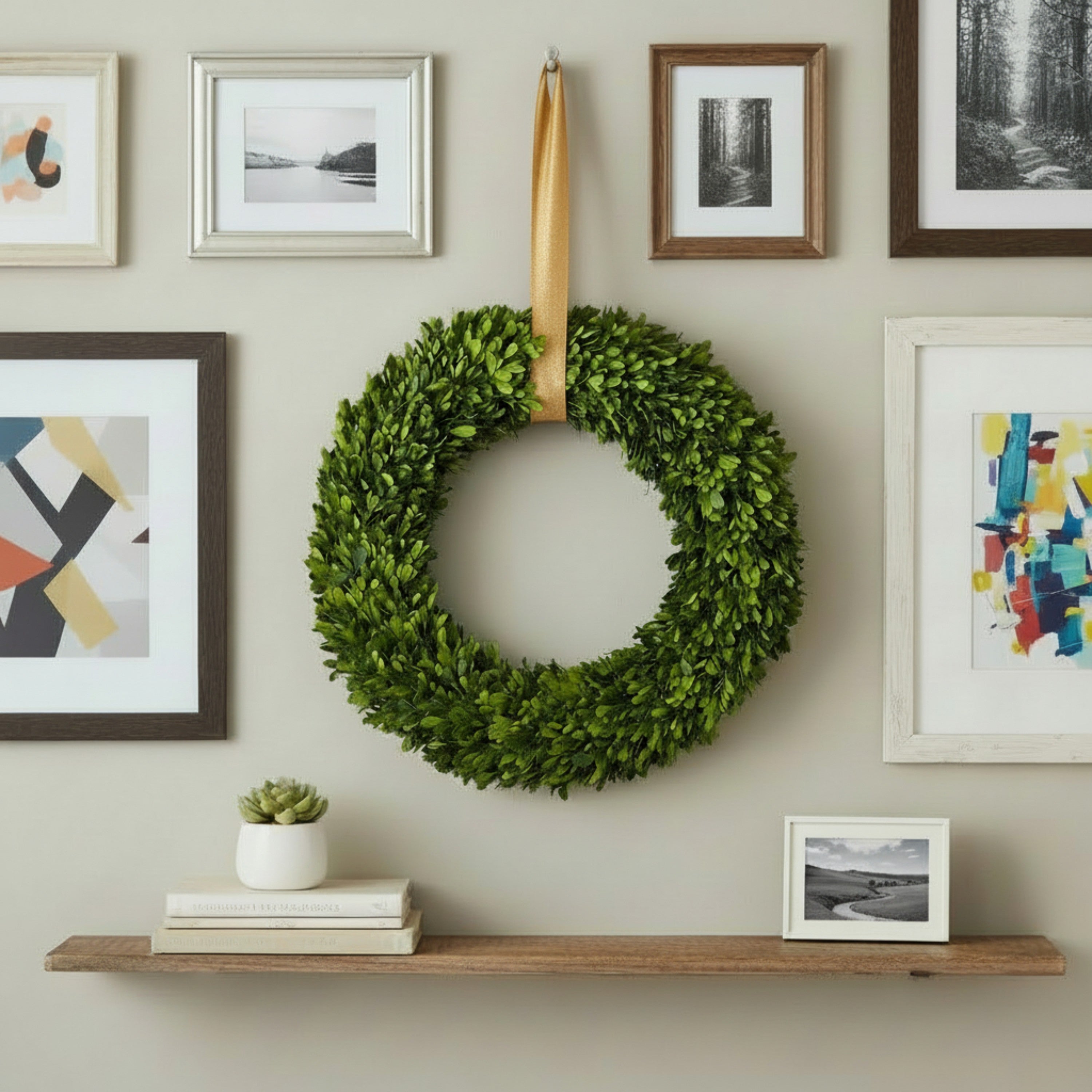 20" Preserved Boxwood Wreath