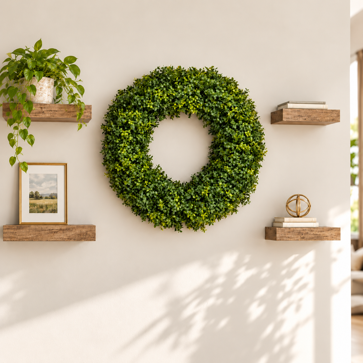 30" Artificial Boxwood Wreath