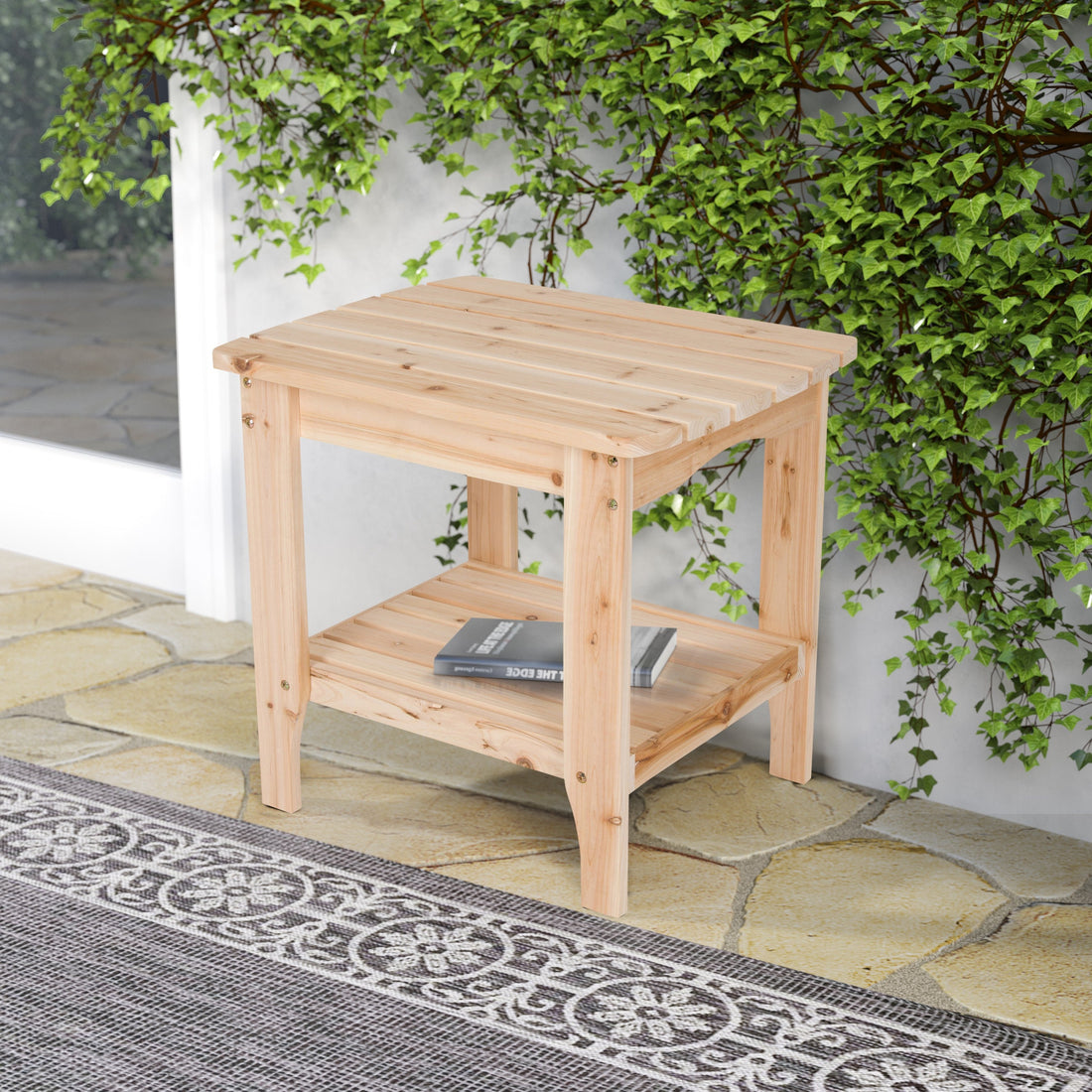 Long Island Rectangular Side Table, Natural