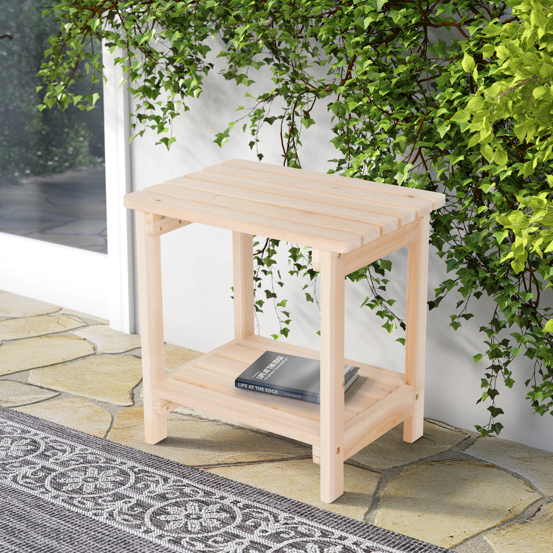 Rectangular Side Table, Natural