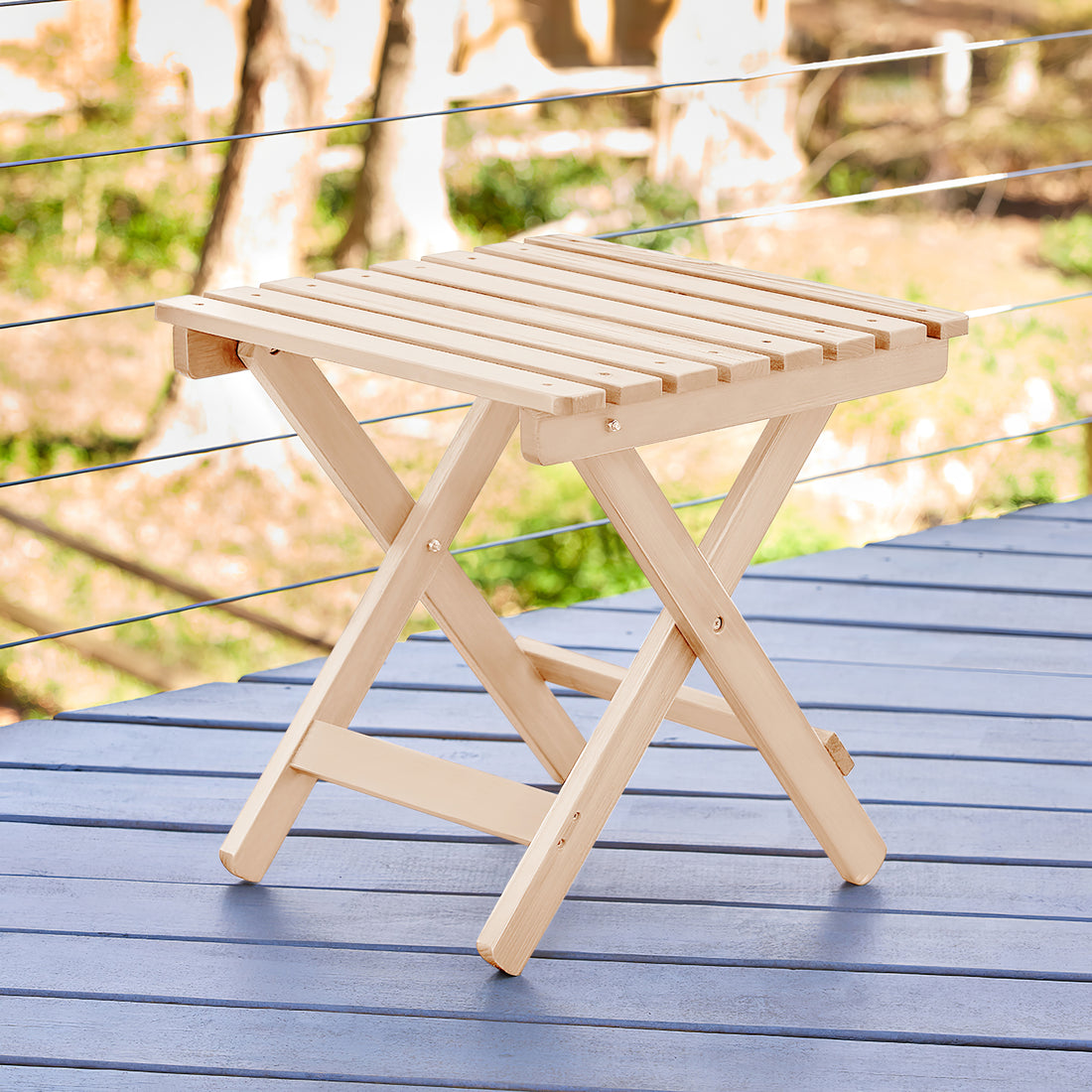 Adirondack Square Folding Table, Natural