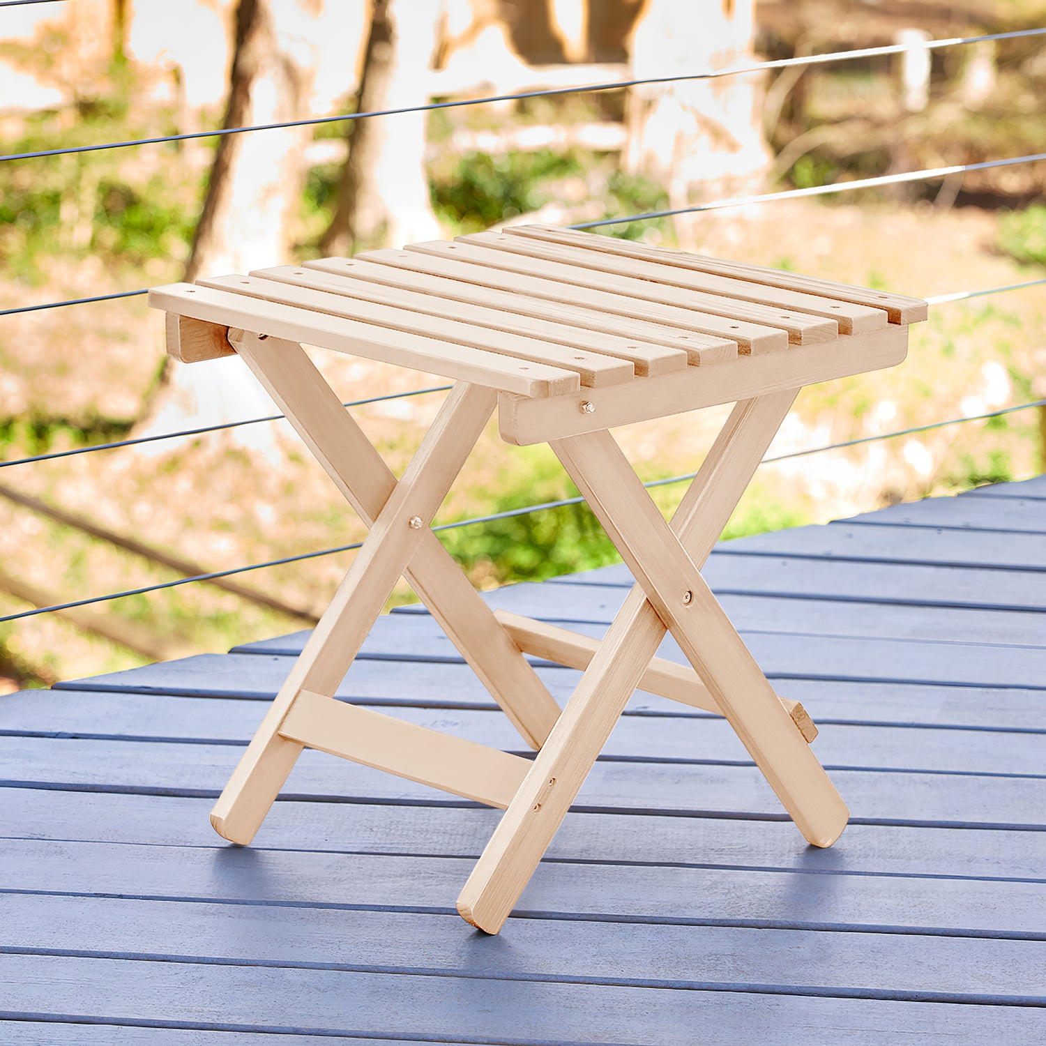 Adirondack Square Folding Table, Natural