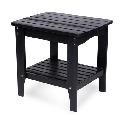 Long Island Rectangular Side Table, Black