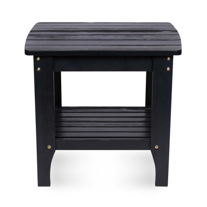 Long Island Rectangular Side Table, Black