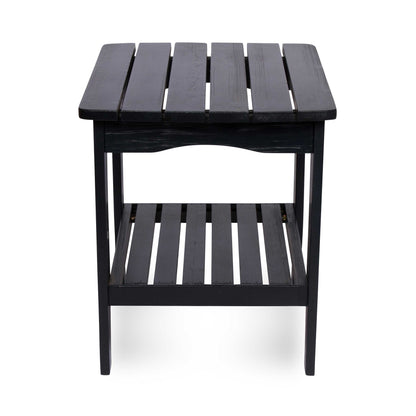 Long Island Rectangular Side Table, Black