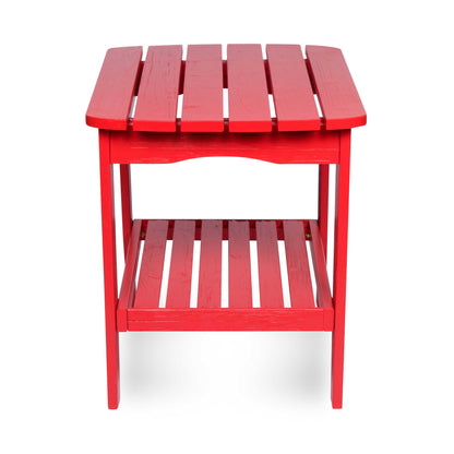 Long Island Rectangular Side Table, Chili Red