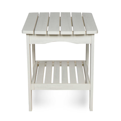 Long Island Rectangular Side Table, Eggshell White