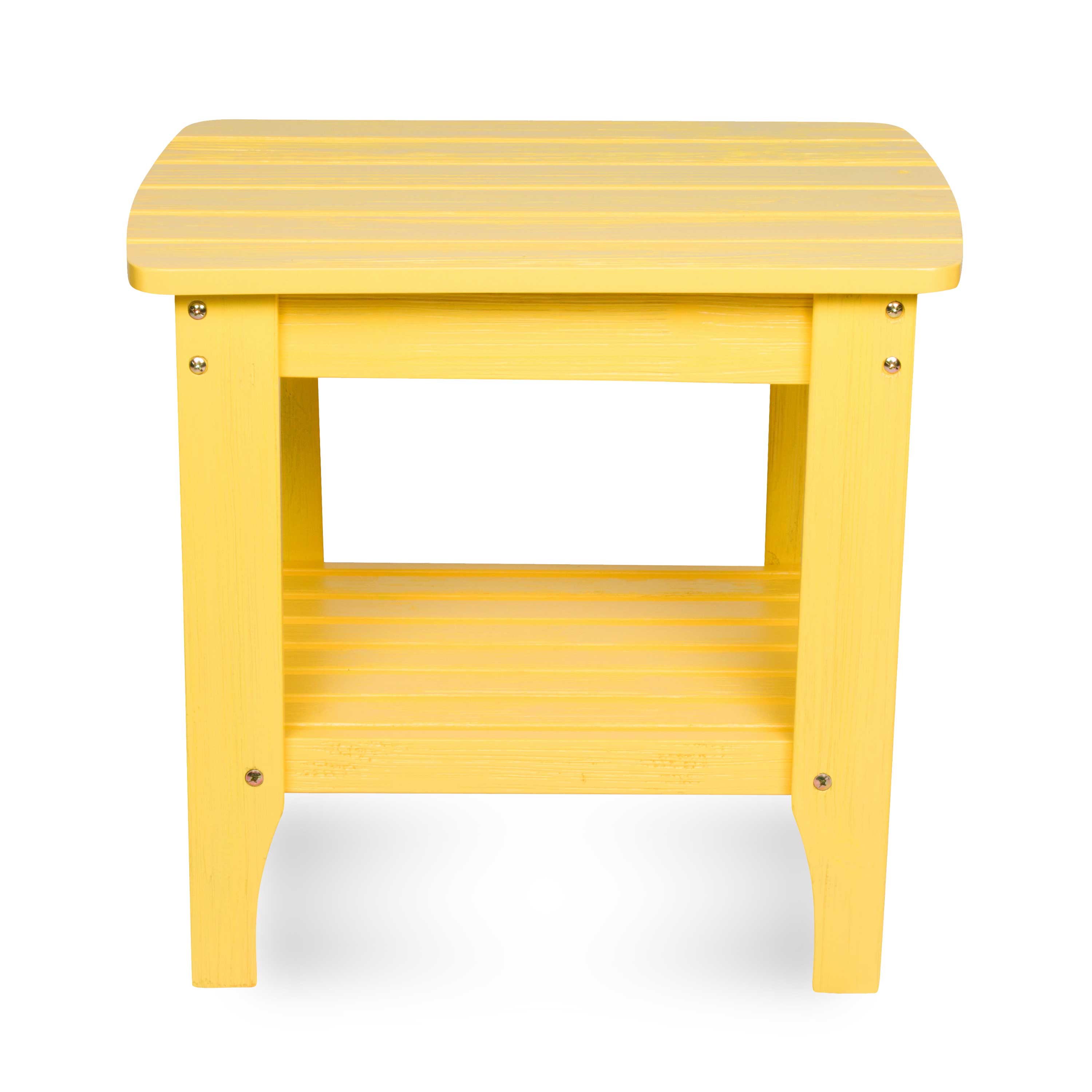 Long Island Rectangular Side Table, Lemon Yellow