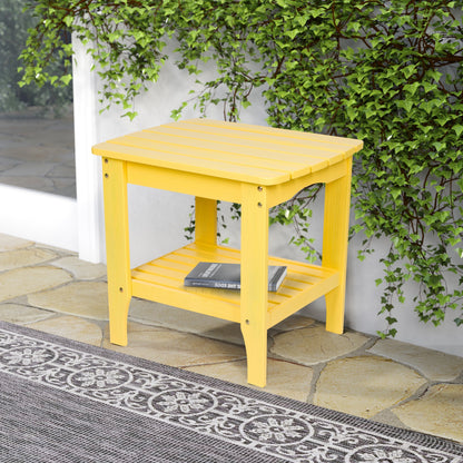 Long Island Rectangular Side Table, Lemon Yellow