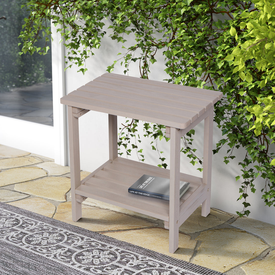 Providence Rectangular Side Table, Graystone