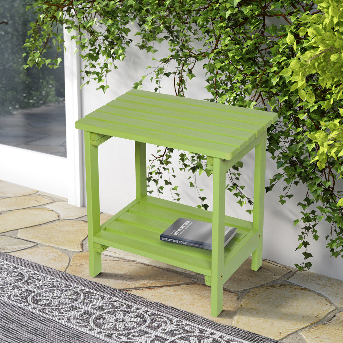 Providence Rectangular Side Table, Lime Green