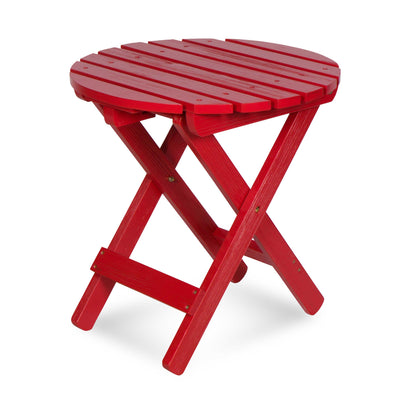 Adirondack Round Folding Table, Chili Red