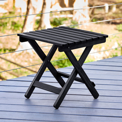 Adirondack Square Folding Table, Black