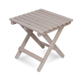 Wooden folding table on a white background  