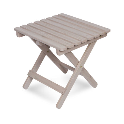 Wooden folding table on a white background  