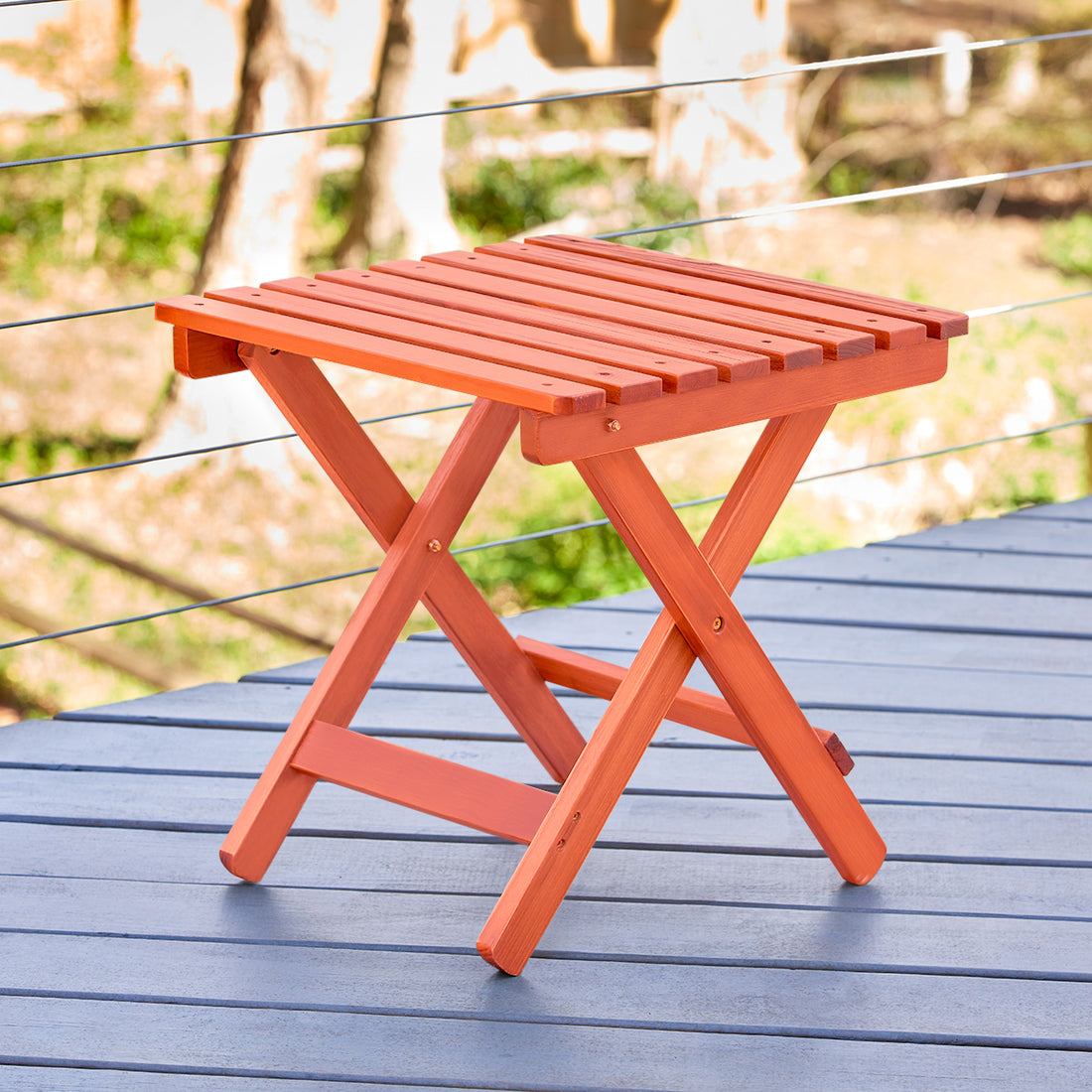 Adirondack Square Folding Table, Organic Pumpkin