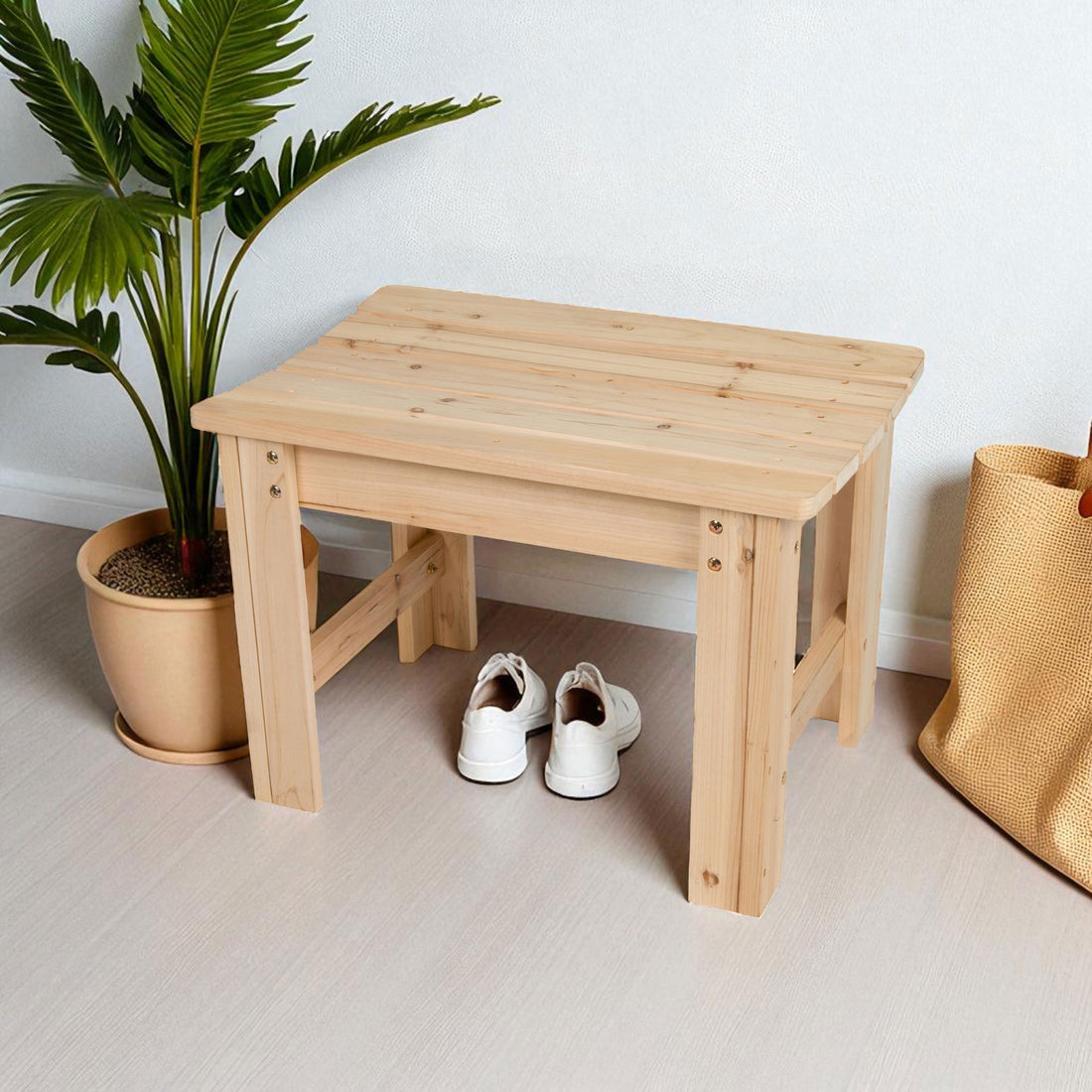 2 Ft. Backless Garden Bench, Natural