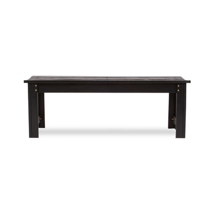 4 Ft. Backless Garden Bench, Black