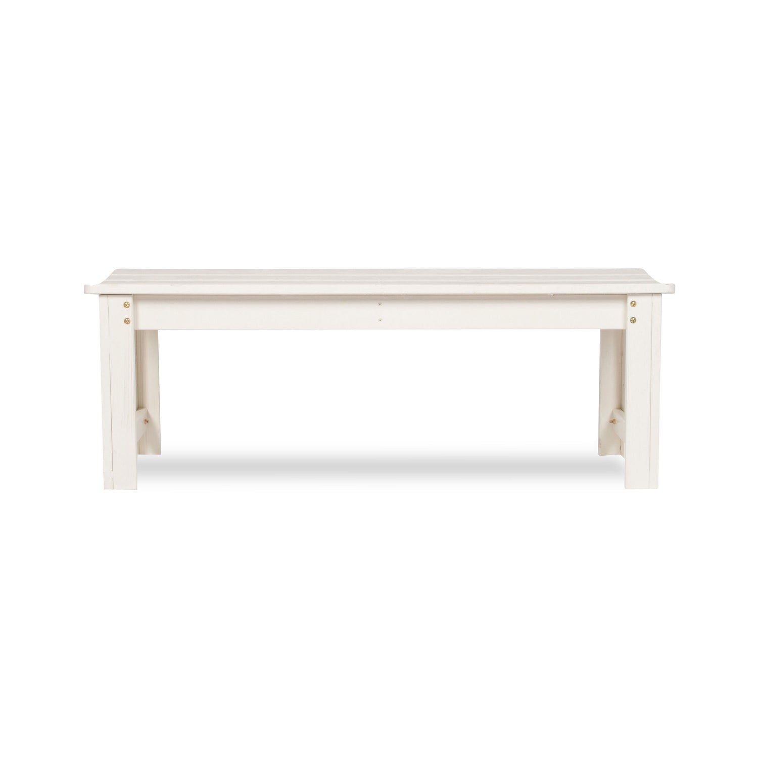 4 Ft. Backless Garden Bench, Eggshell White