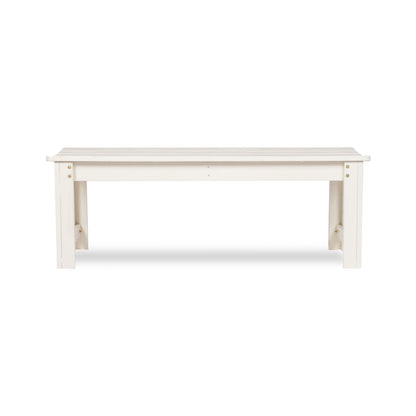 4 Ft. Backless Garden Bench, Eggshell White