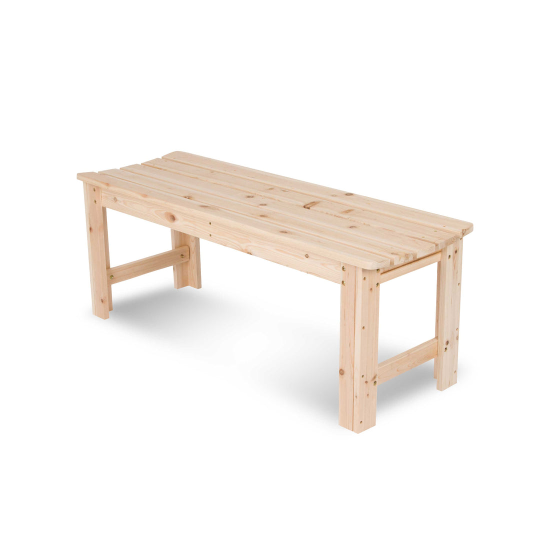 4 Ft. Backless Garden Bench, Natural