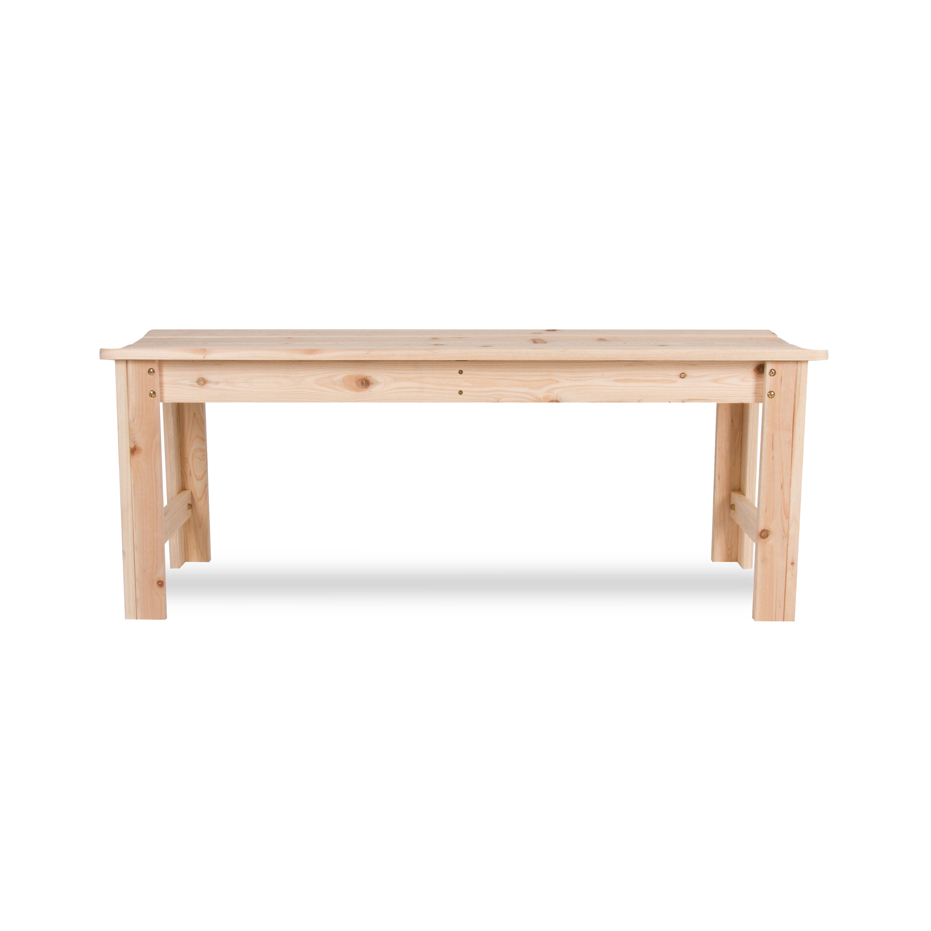 4 Ft. Backless Garden Bench, Natural