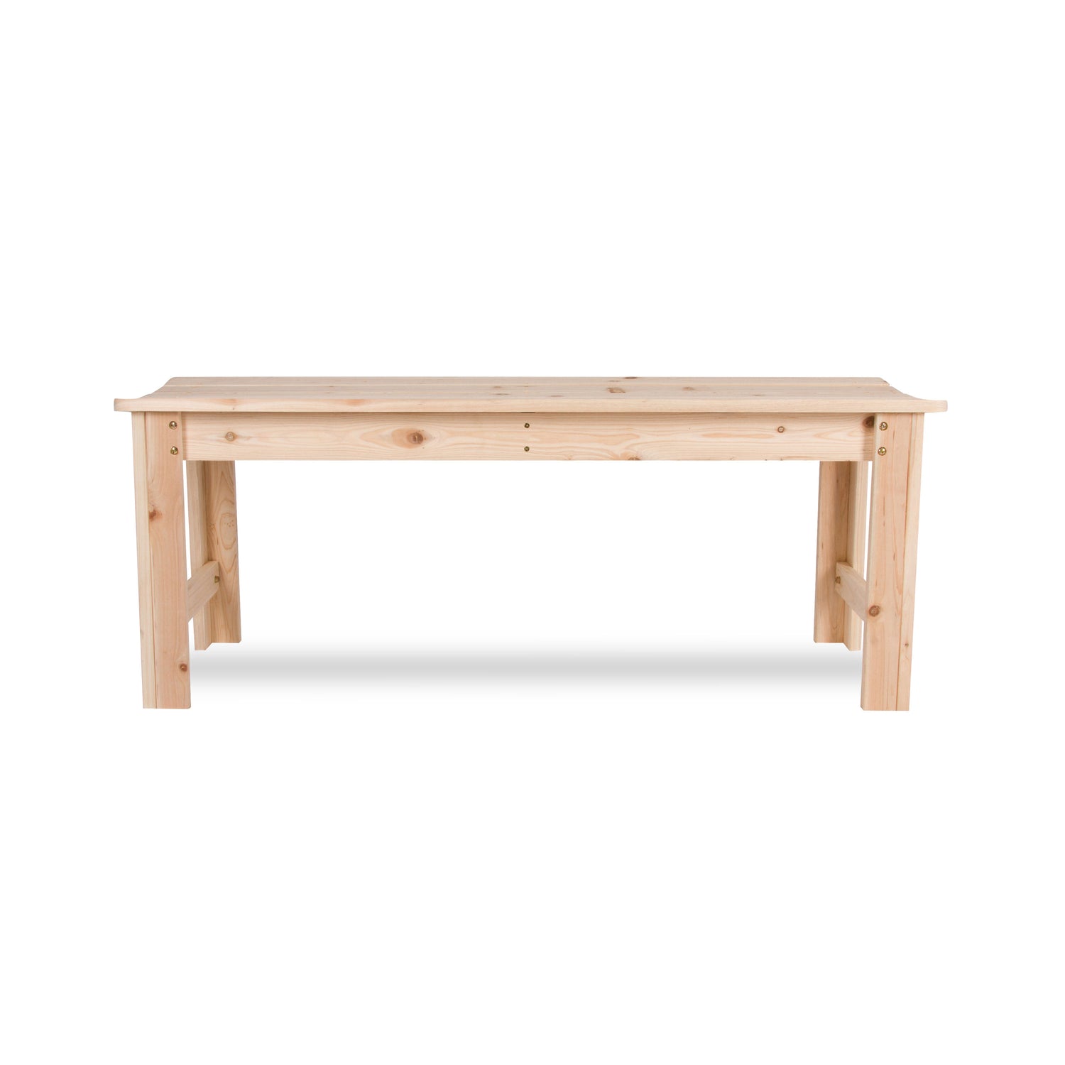 Wooden bench on a white background  