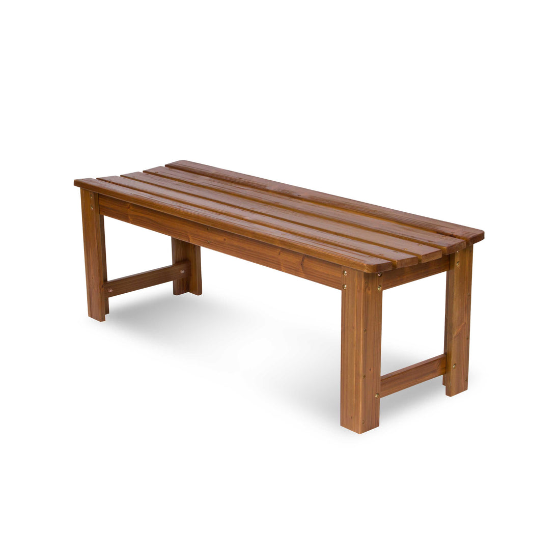 4 Ft. Backless Garden Bench, Oak