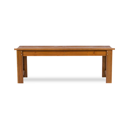 4 Ft. Backless Garden Bench, Oak