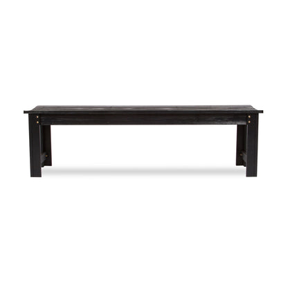 5 Ft. Backless Garden Bench, Black