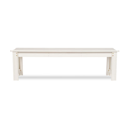 5 Ft. Backless Garden Bench, Eggshell White