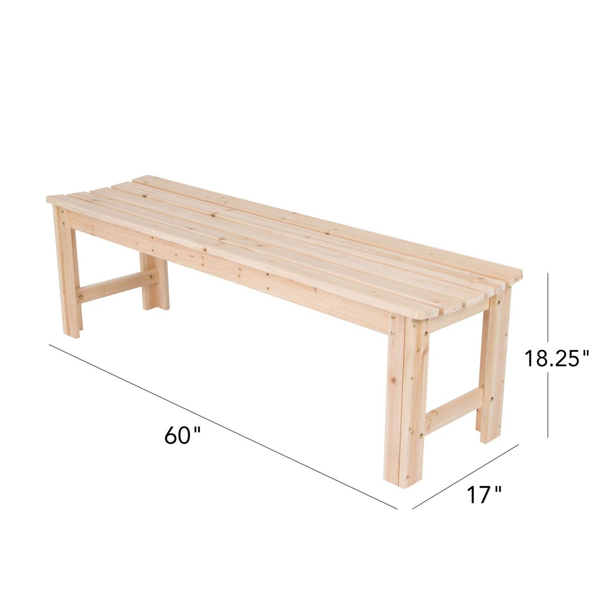 5' Backless Garden Bench