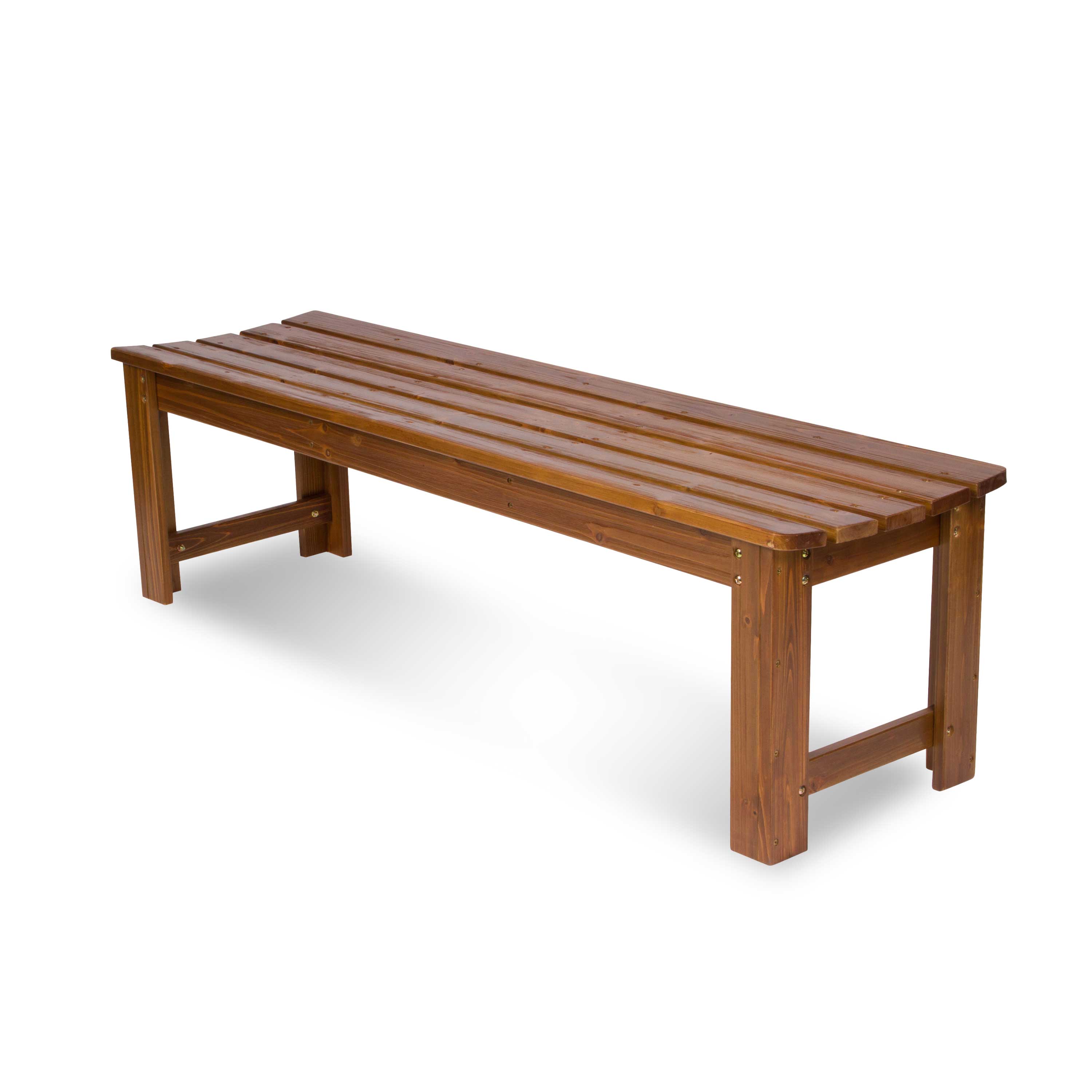 5 Ft. Backless Garden Bench, Oak