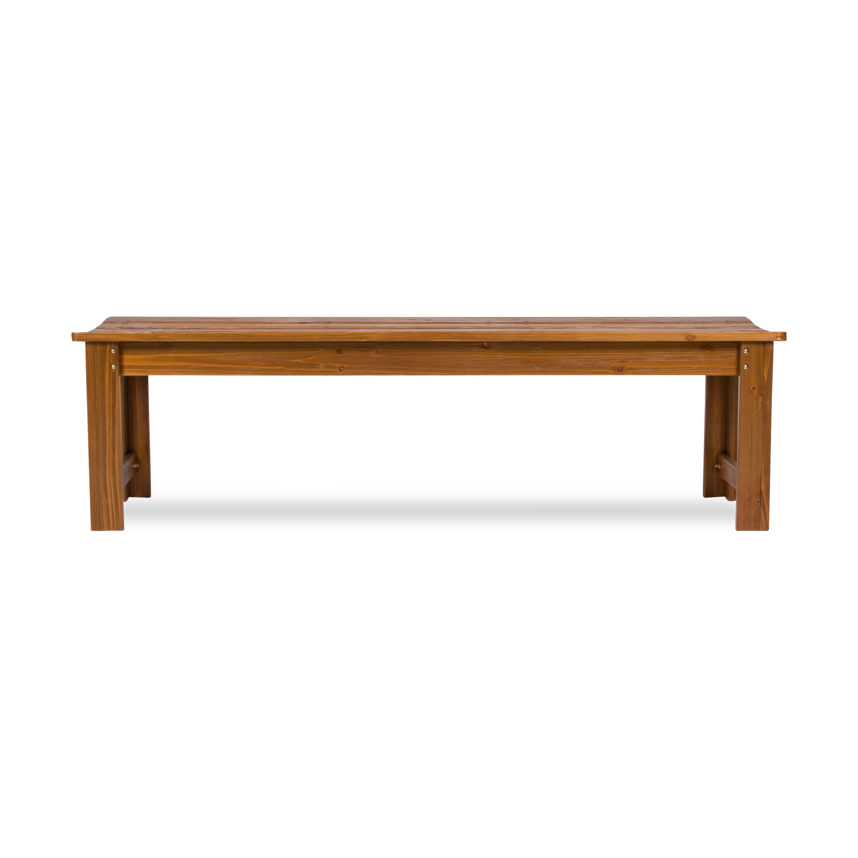 5 Ft. Backless Garden Bench, Oak