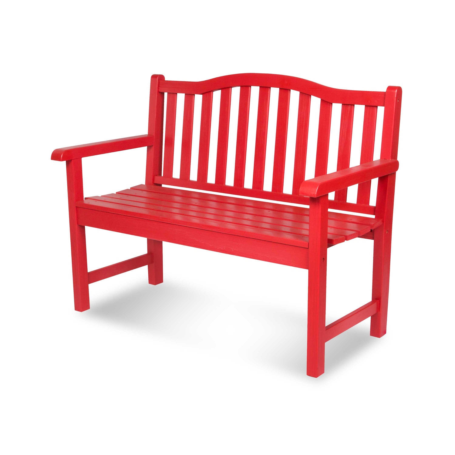 Red bench on a white background 