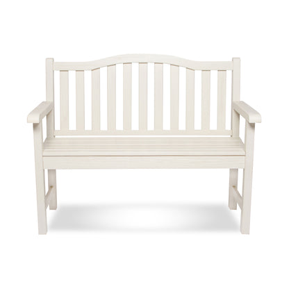 Belfort Garden Bench, Eggshell White