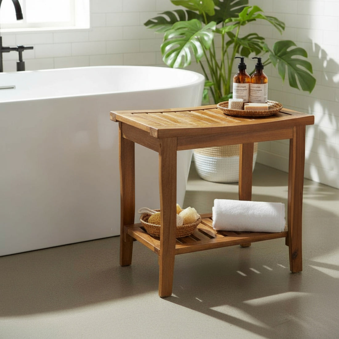 Acacia Shower Bench