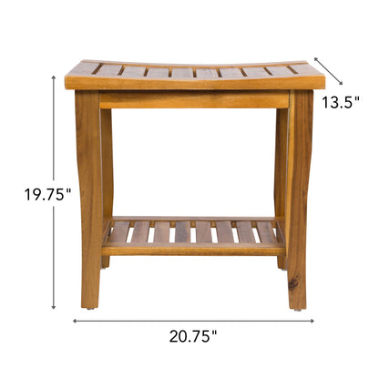 Acacia Shower Bench, Oak