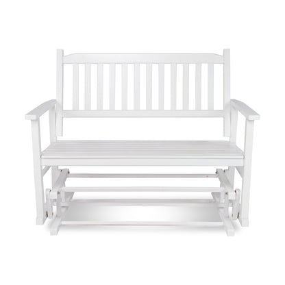 Torrey Outdoor Glider Loveseat, White