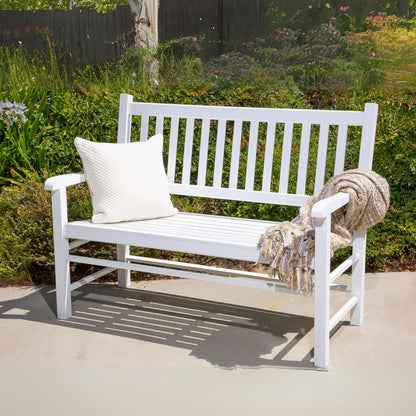 Eden Garden Bench, White