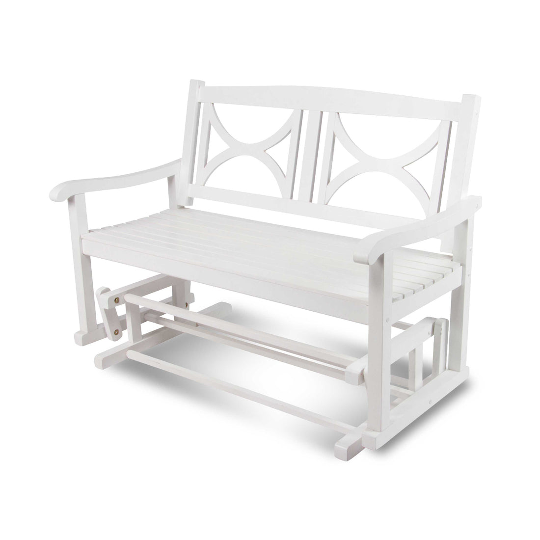 Luna Glider Bench, White