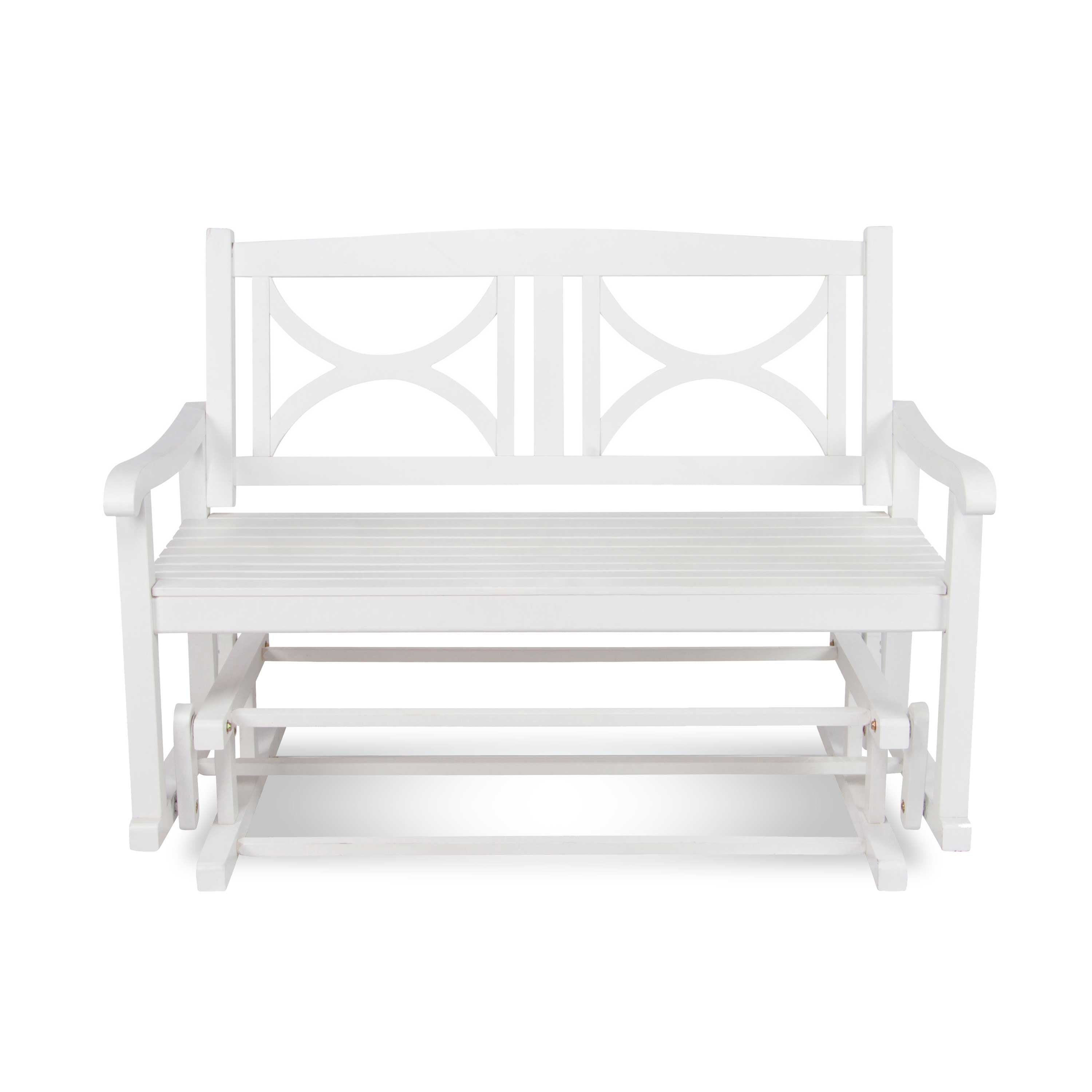 Luna Glider Bench, White