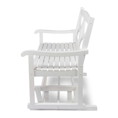 Luna Glider Bench, White