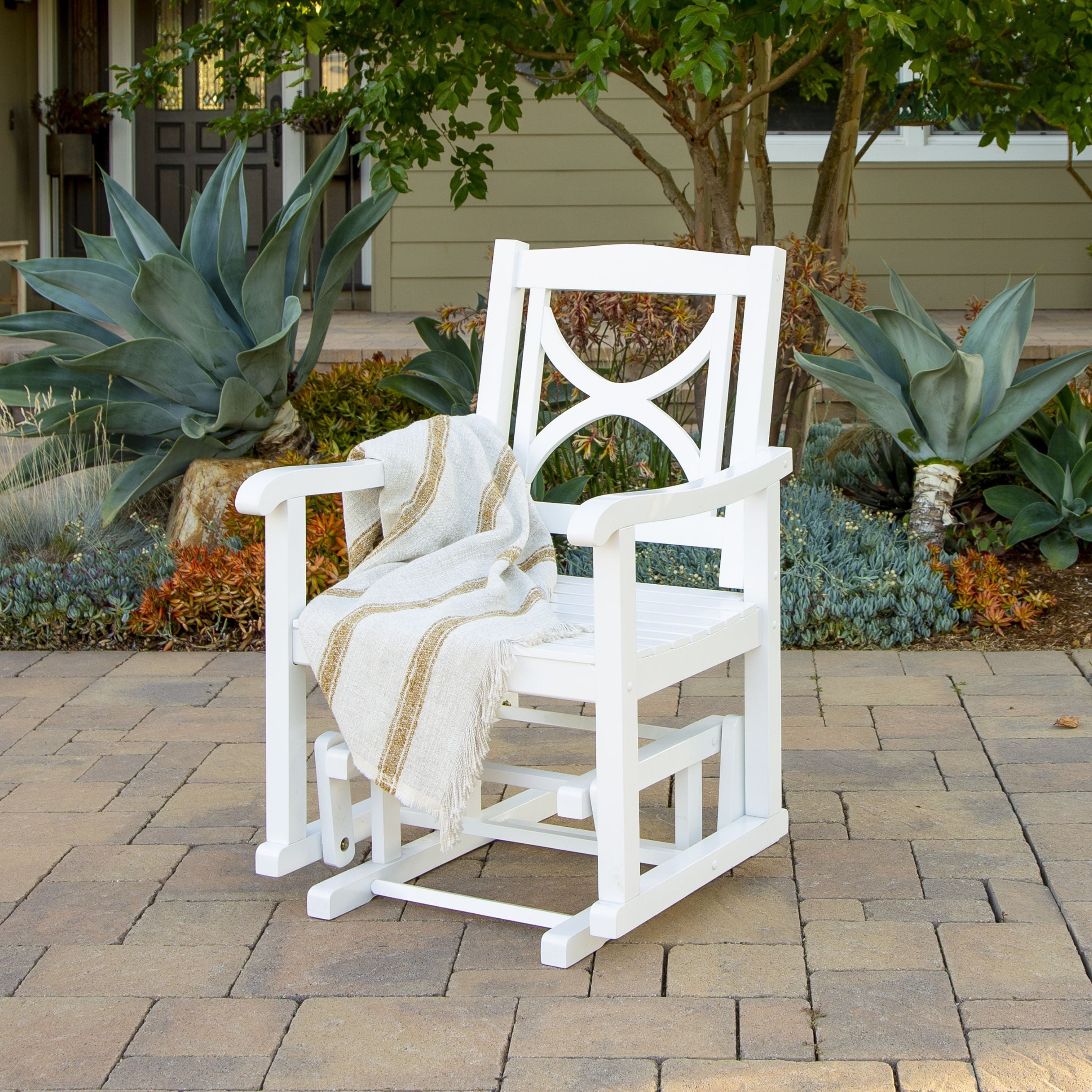 Luna Glider Chair, White